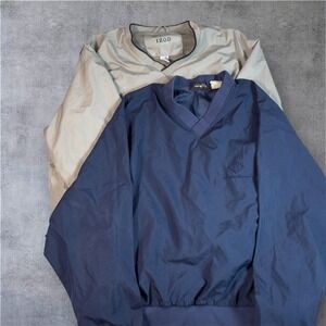 Eddie Bauer & IZOD‎ Pullover Windbreakers Mens XL Golf Lightweight Lot Of 2